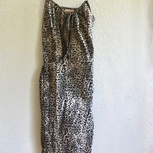 Norita Wrap Leopard Cotton Dress